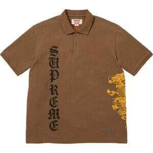 XXL Brand New Supreme Great China Wall Polo Brown